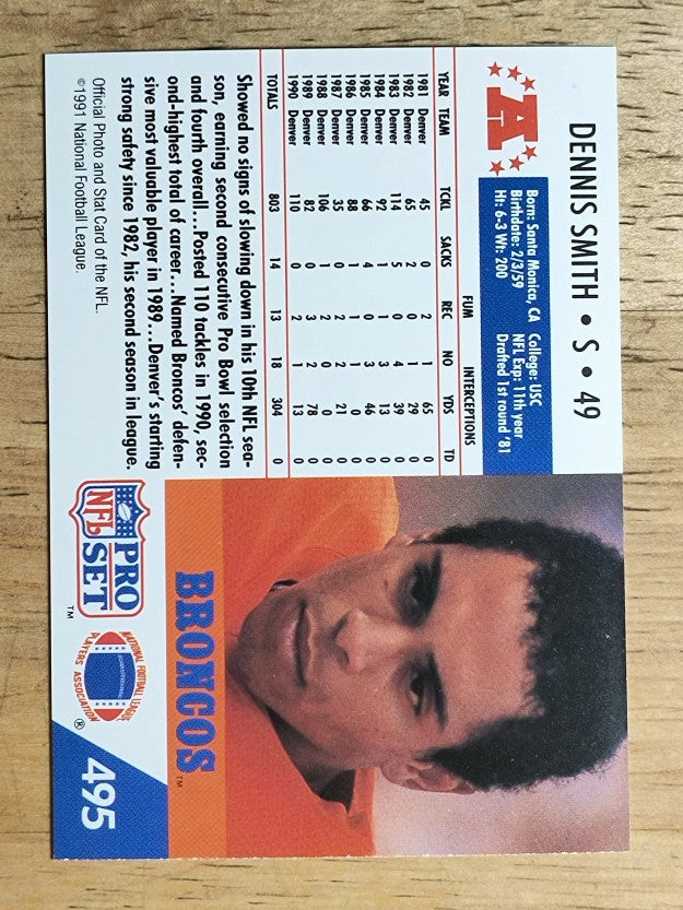 1991 Pro Set #495 Dennis Smith