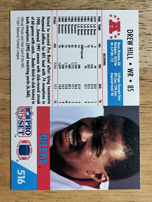 1991 Pro Set #516 Drew Hill