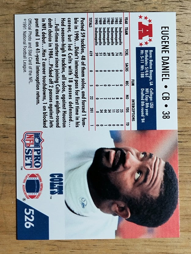 1991 Pro Set #526 Eugene Daniel