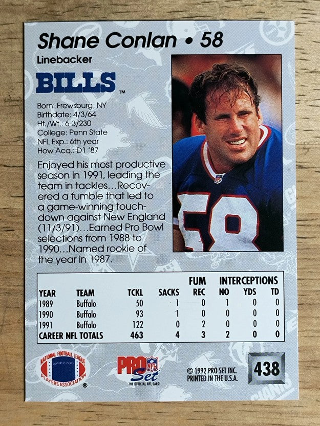 1992 Pro Set #438 Shane Conlan