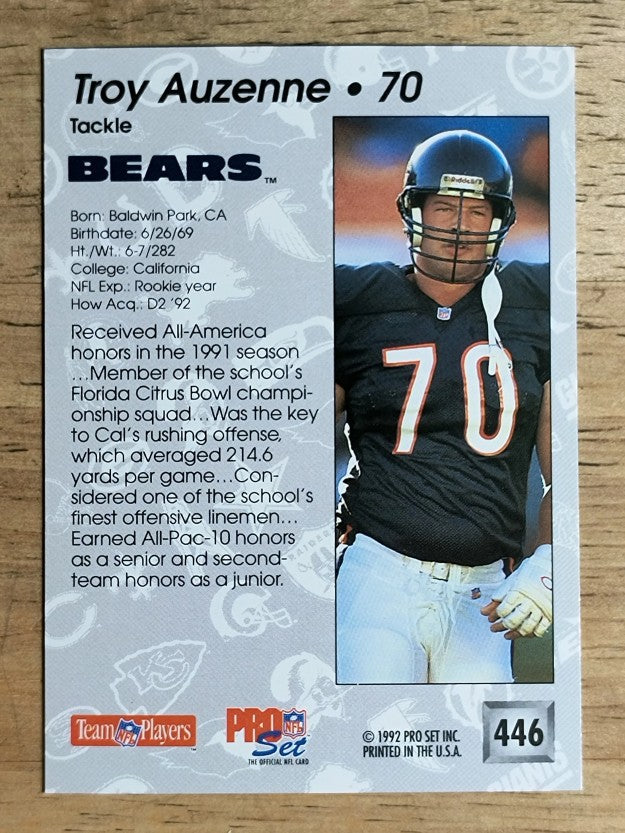 1992 Pro Set #446 Troy Auzenne RC