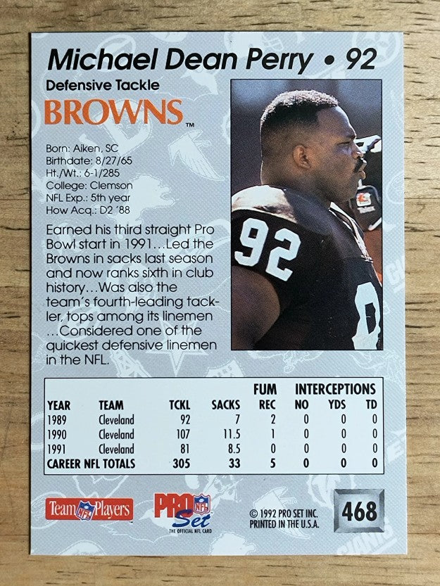 1992 Pro Set #468 Michael Dean Perry