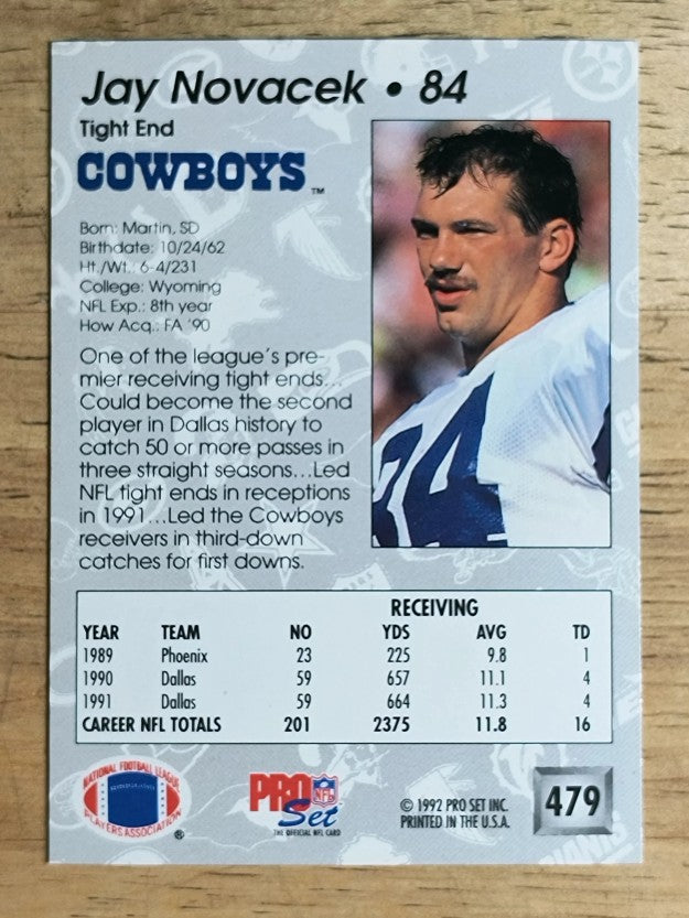 1992 Pro Set #479 Jay Novacek