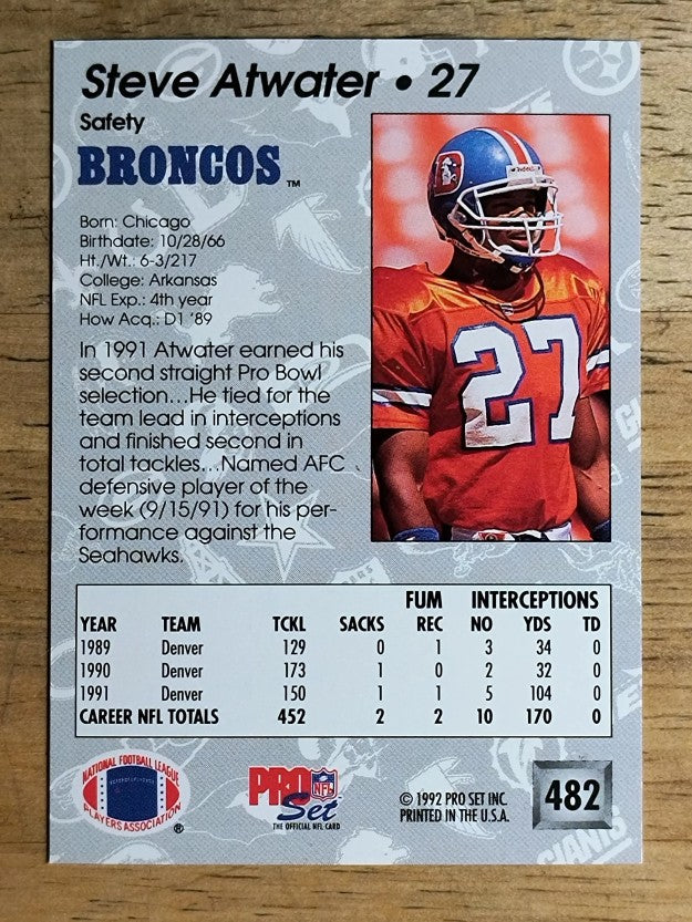 1992 Pro Set #482 Steve Atwater