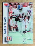 1992 Pro Set #485 Greg Lewis