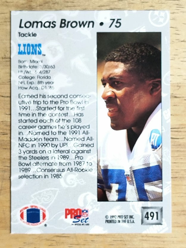 1992 Pro Set #491 Lomas Brown