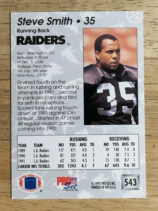 1992 Pro Set #543 Steve Smith