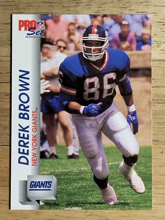 1992 Pro Set #591 Derek Brown TE RC