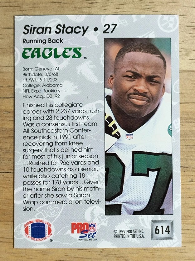 1992 Pro Set #614 Siran Stacy