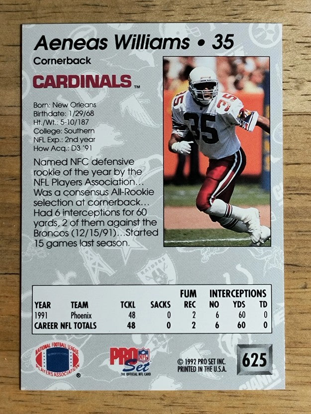 1992 Pro Set #625 Aeneas Williams