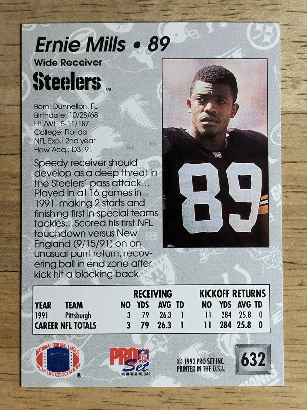 1992 Pro Set #632 Ernie Mills