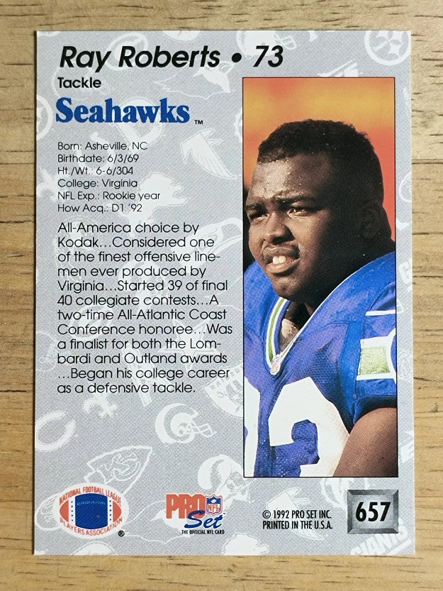 1992 Pro Set #657 Ray Roberts RC
