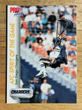 1992 Pro Set #692 San Diego Chargers/Spirit of the Game/Charger in parachute