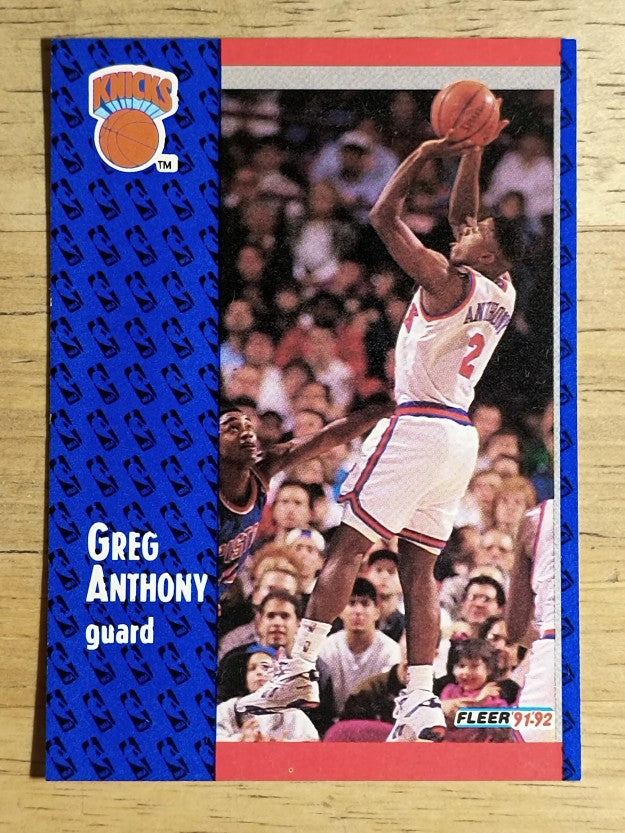 1991-92 Fleer #325 Greg Anthony RC