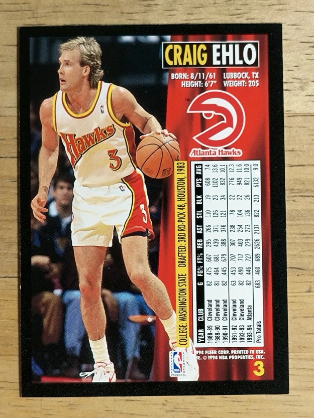 1994-95 Fleer #3 Craig Ehlo