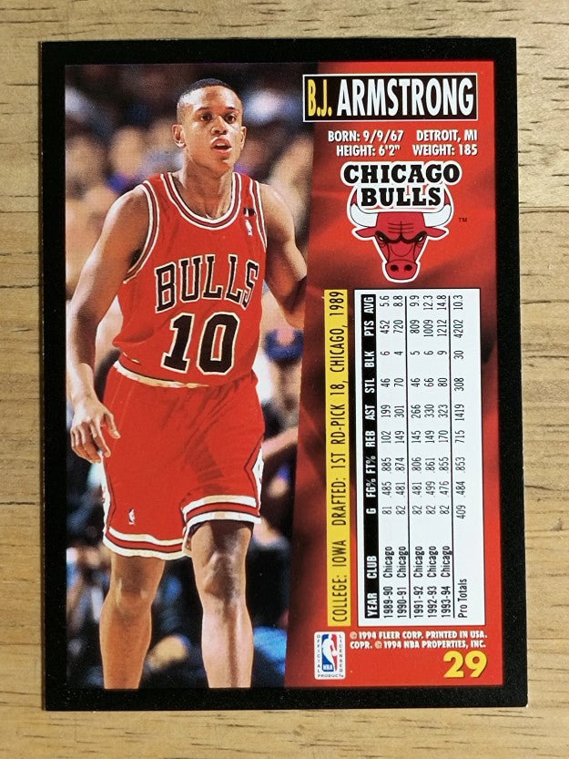 1994-95 Fleer #29 B.J. Armstrong