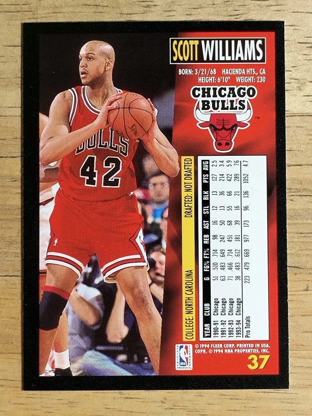 1994-95 Fleer #37 Scott Williams