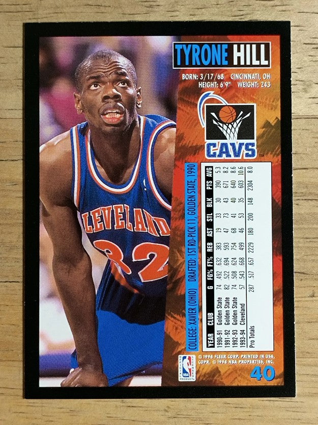 1994-95 Fleer #40 Tyrone Hill