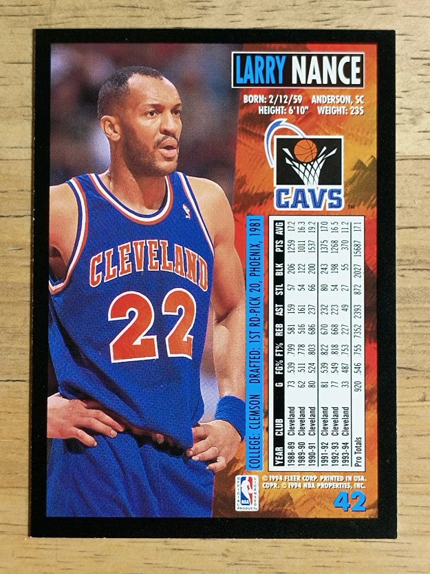1994-95 Fleer #42 Larry Nance
