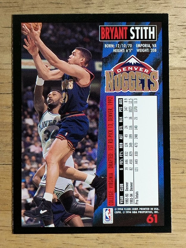 1994-95 Fleer #61 Bryant Stith