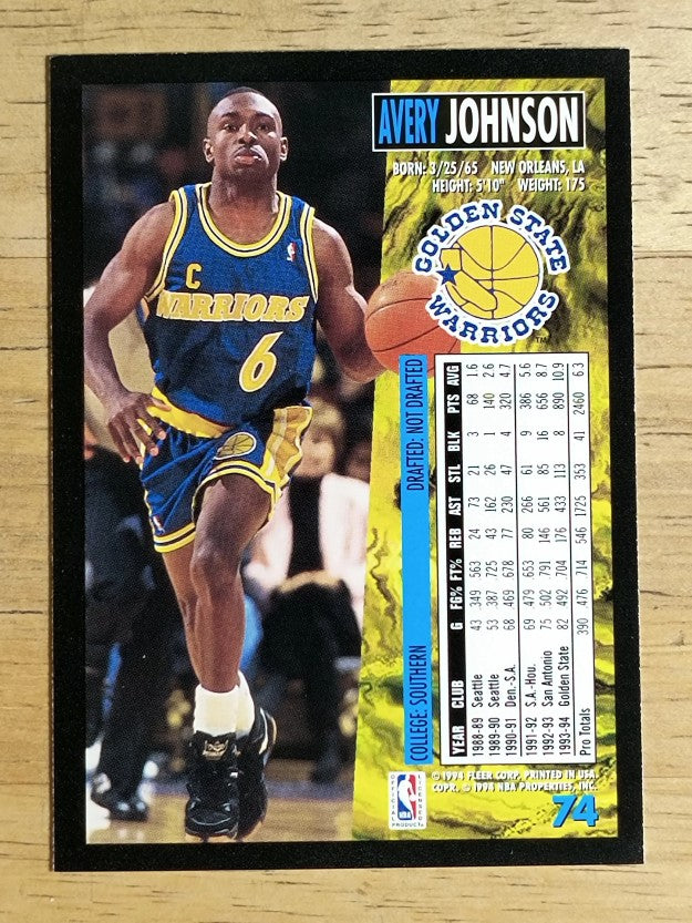 1994-95 Fleer #74 Avery Johnson