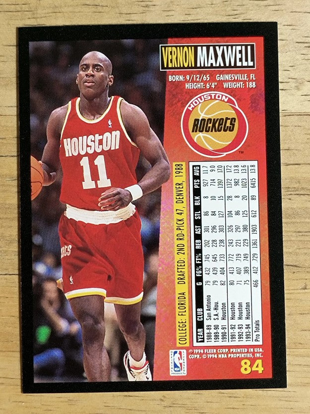 1994-95 Fleer #84 Vernon Maxwell