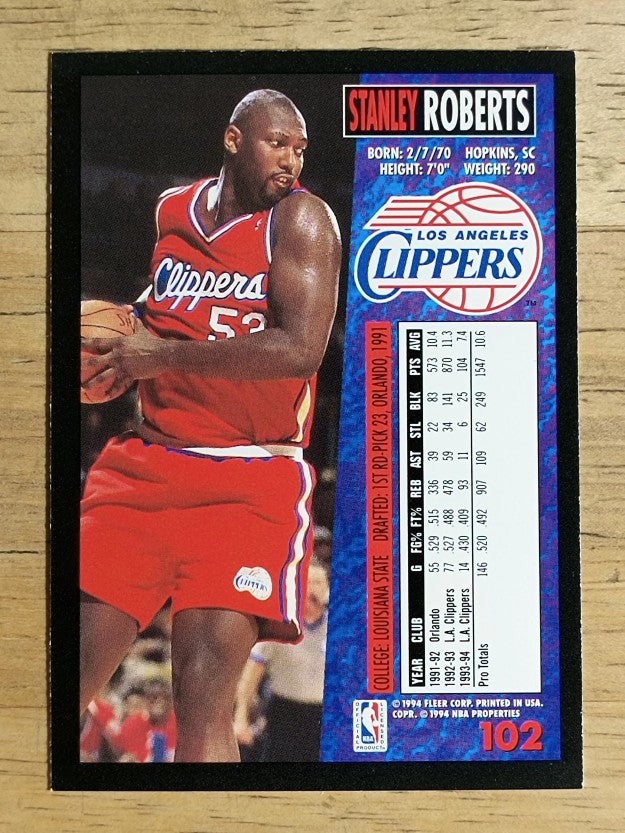 1994-95 Fleer #102 Stanley Roberts