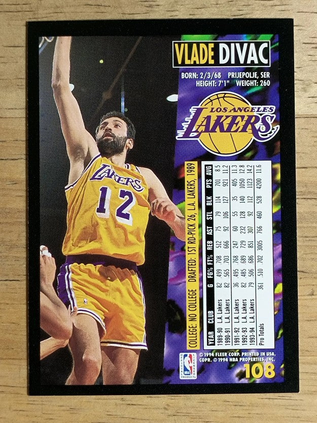 1994-95 Fleer #108 Vlade Divac