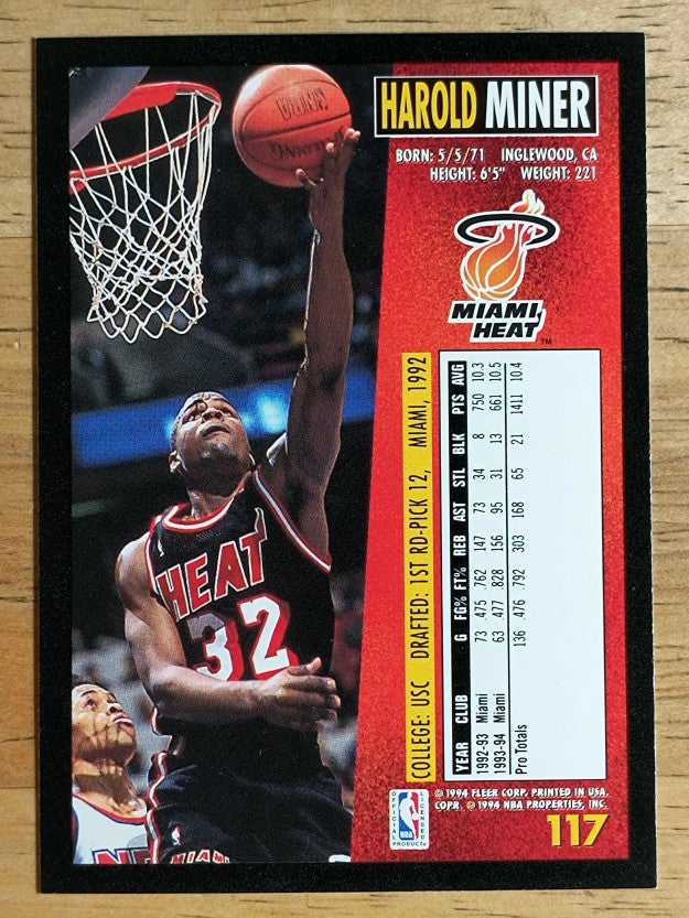1994-95 Fleer #117 Harold Miner