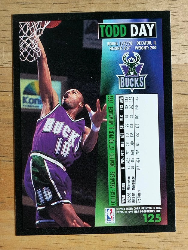 1994-95 Fleer #125 Todd Day