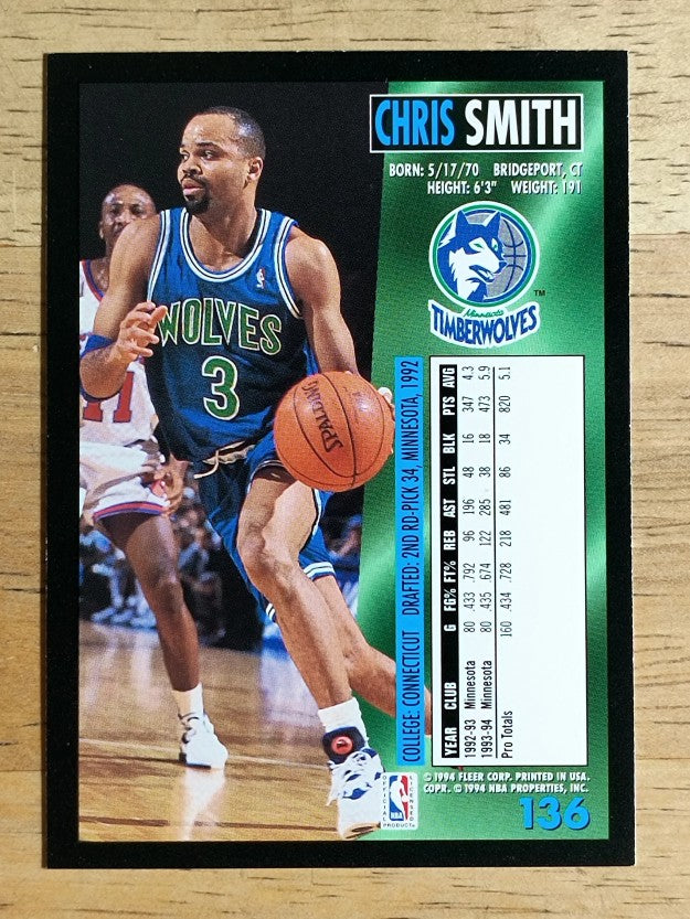 1994-95 Fleer #136 Chris Smith