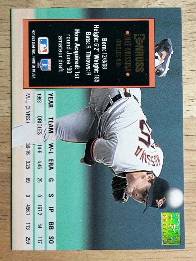 1994 Donruss Special Edition #51 Mike Mussina
