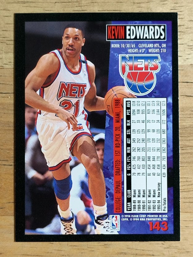 1994-95 Fleer #143 Kevin Edwards