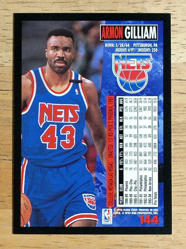 1994-95 Fleer #144 Armon Gilliam