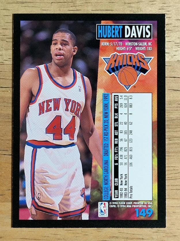 1994-95 Fleer #149 Hubert Davis