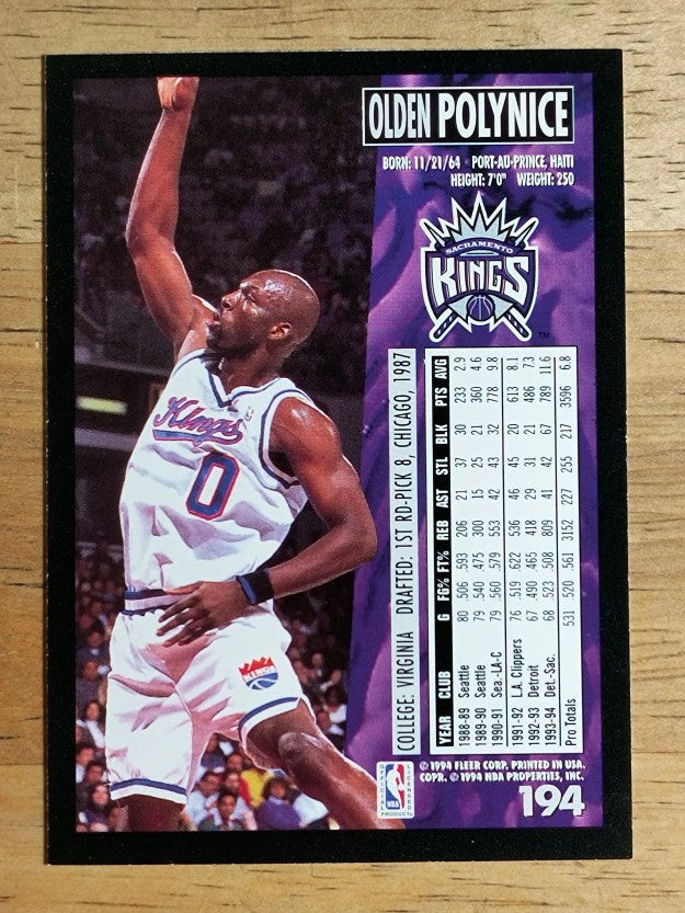 1994-95 Fleer #194 Olden Polynice