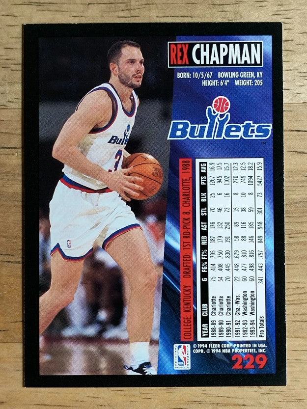 1994-95 Fleer #229 Rex Chapman
