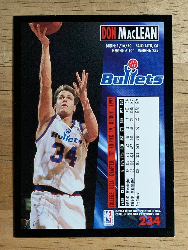 1994-95 Fleer #234 Don MacLean