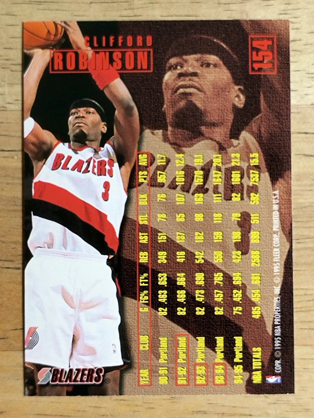 1995-96 Fleer #154 Clifford Robinson