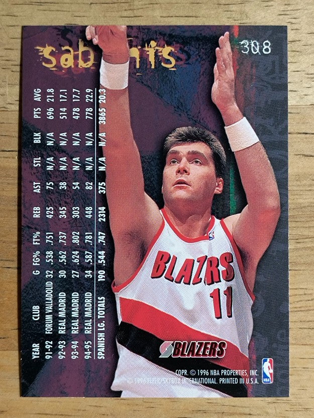 1995-96 Fleer #308 Arvydas Sabonis RC