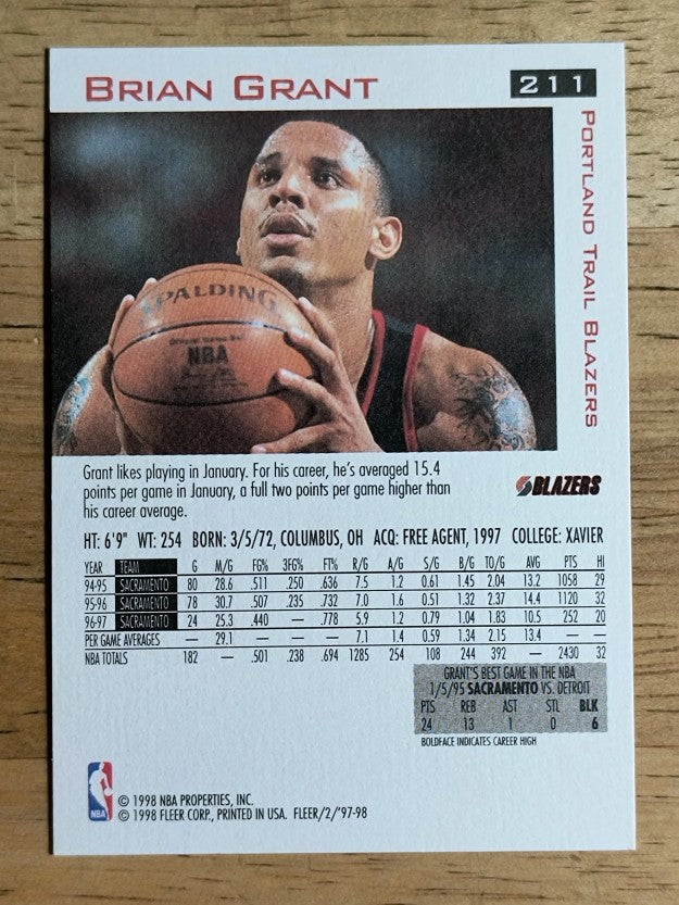 1997-98 Fleer #211 Brian Grant