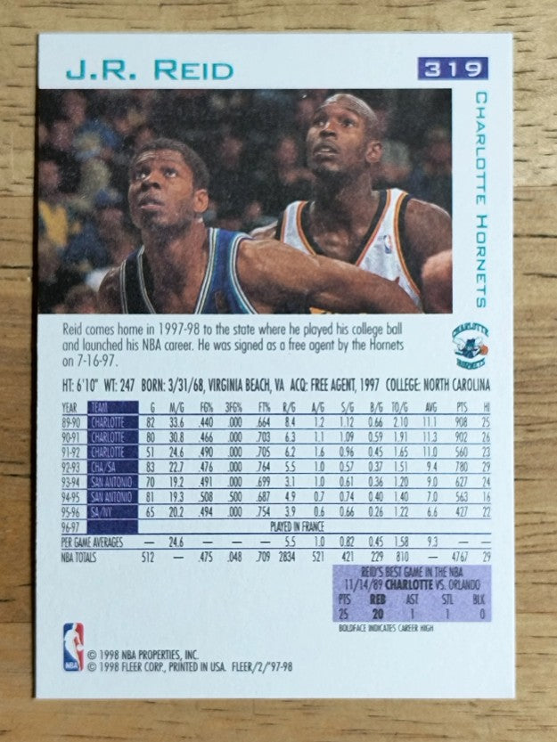 1997-98 Fleer #319 J.R. Reid