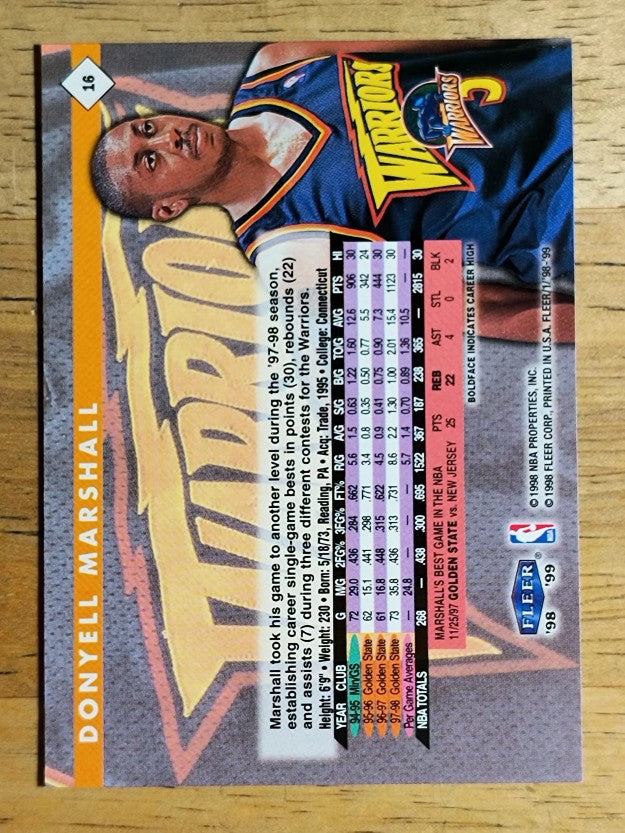 1998-99 Fleer Tradition #16 Donyell Marshall
