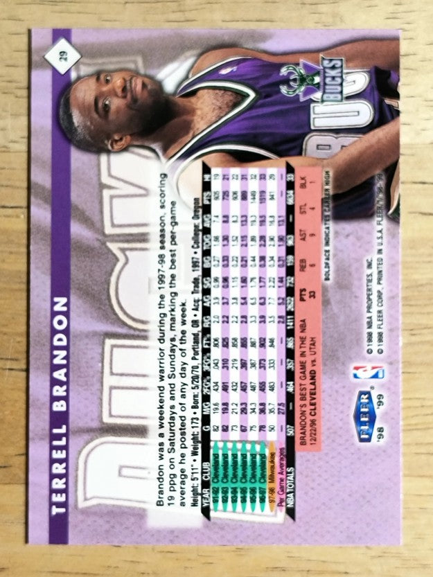 1998-99 Fleer Tradition #29 Terrell Brandon