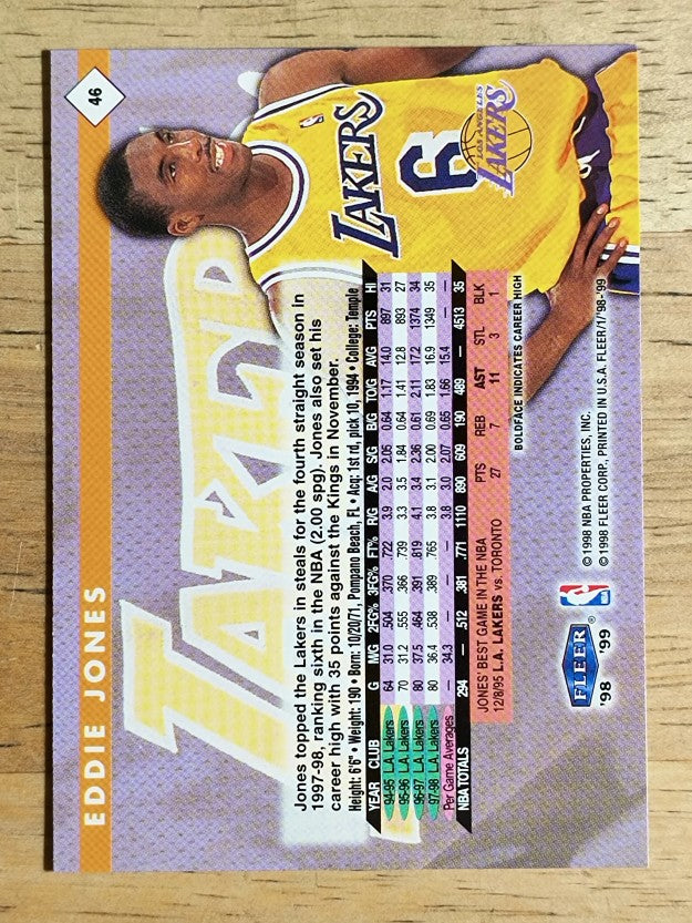 1998-99 Fleer Tradition #46 Eddie Jones