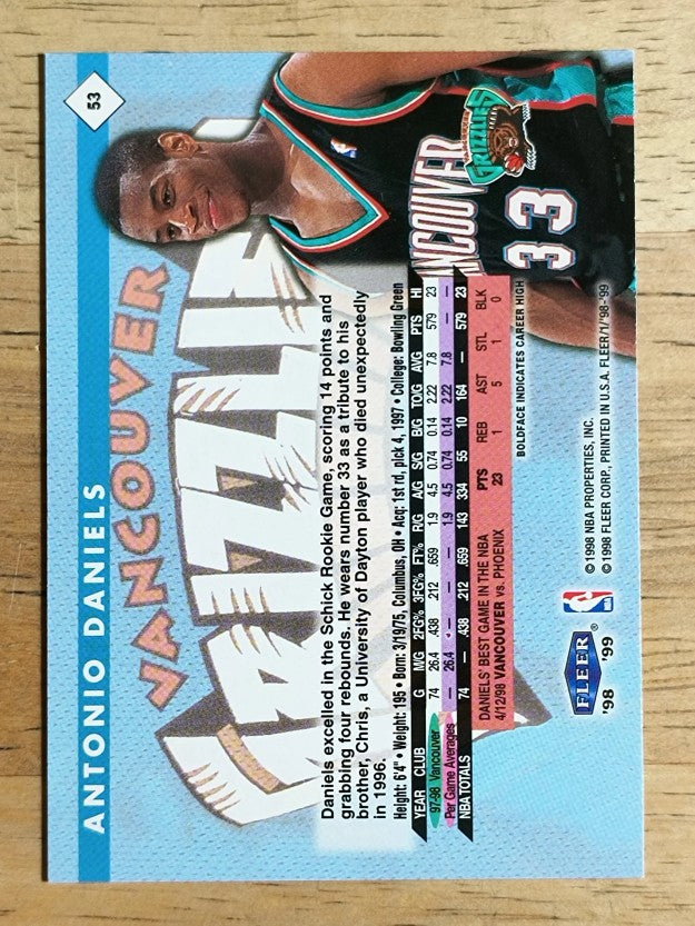 1998-99 Fleer Tradition #53 Antonio Daniels