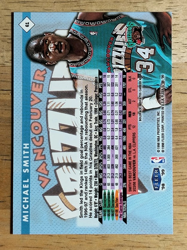 1998-99 Fleer Tradition #61 Michael Smith