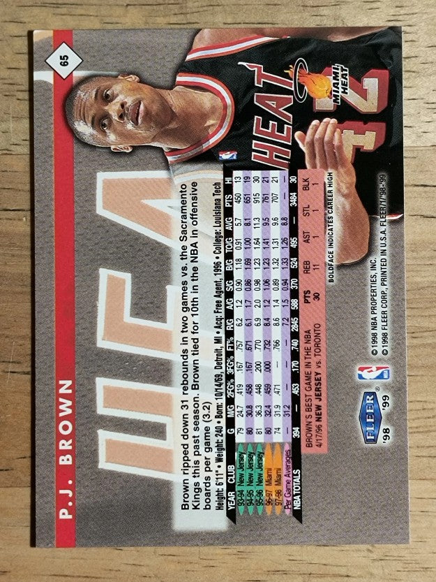 1998-99 Fleer Tradition #65 P.J. Brown