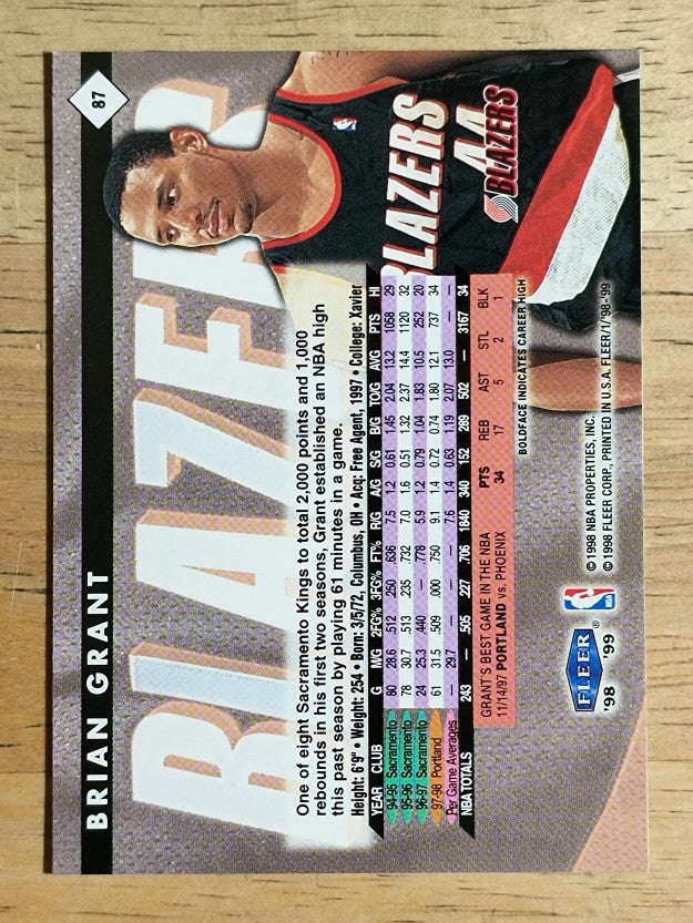 1998-99 Fleer Tradition #87 Brian Grant
