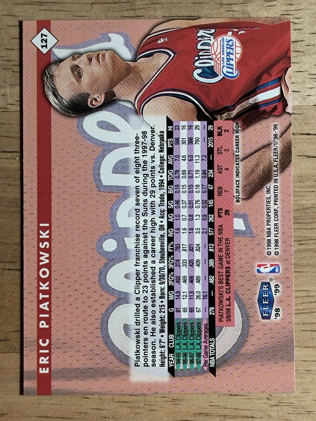 1998-99 Fleer Tradition #127 Eric Piatkowski